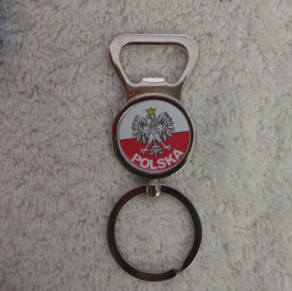 NEW Polish Polska Bottle Opener Keychain Key Ring
